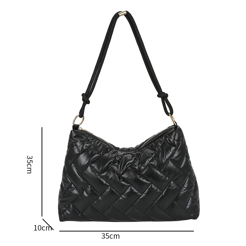 Fluffy Tote Bag Cross Body Down Shoulder Bags for Women Handbag