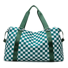 Checkerboard Travel Bag - Light Convenient Large Capacity