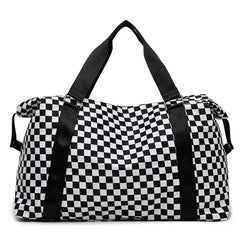 Checkerboard Travel Bag - Light Convenient Large Capacity