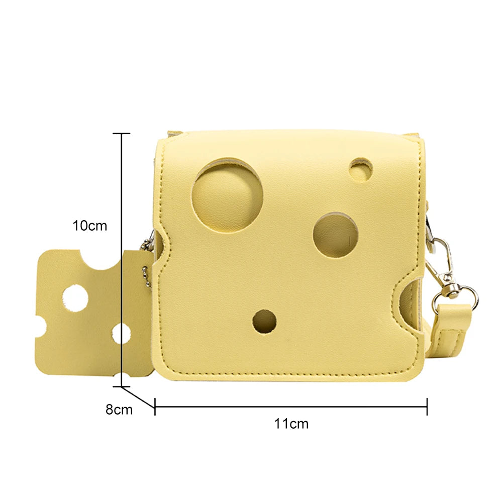 Cheese Shaped Mini Bags For Women Earphone Lipstick Handbags