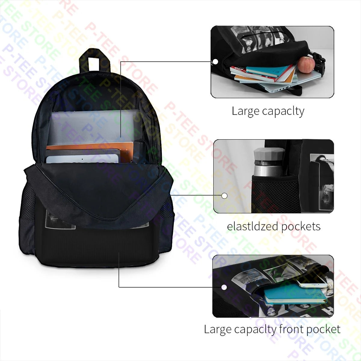 Love Large Capacity Backpack Print 3D Printing Clothes Backpacks