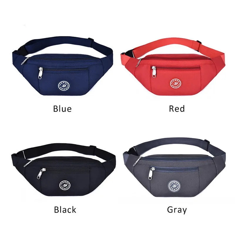 Nylon Waist Bag Men Women Travel Purse Phone Pouch Hip Bag Waist Pack