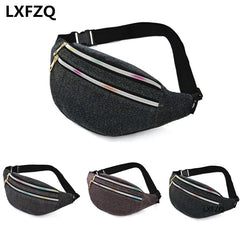 Sequin Fanny Pack Women Waist Bag Money Belt Phone Purse