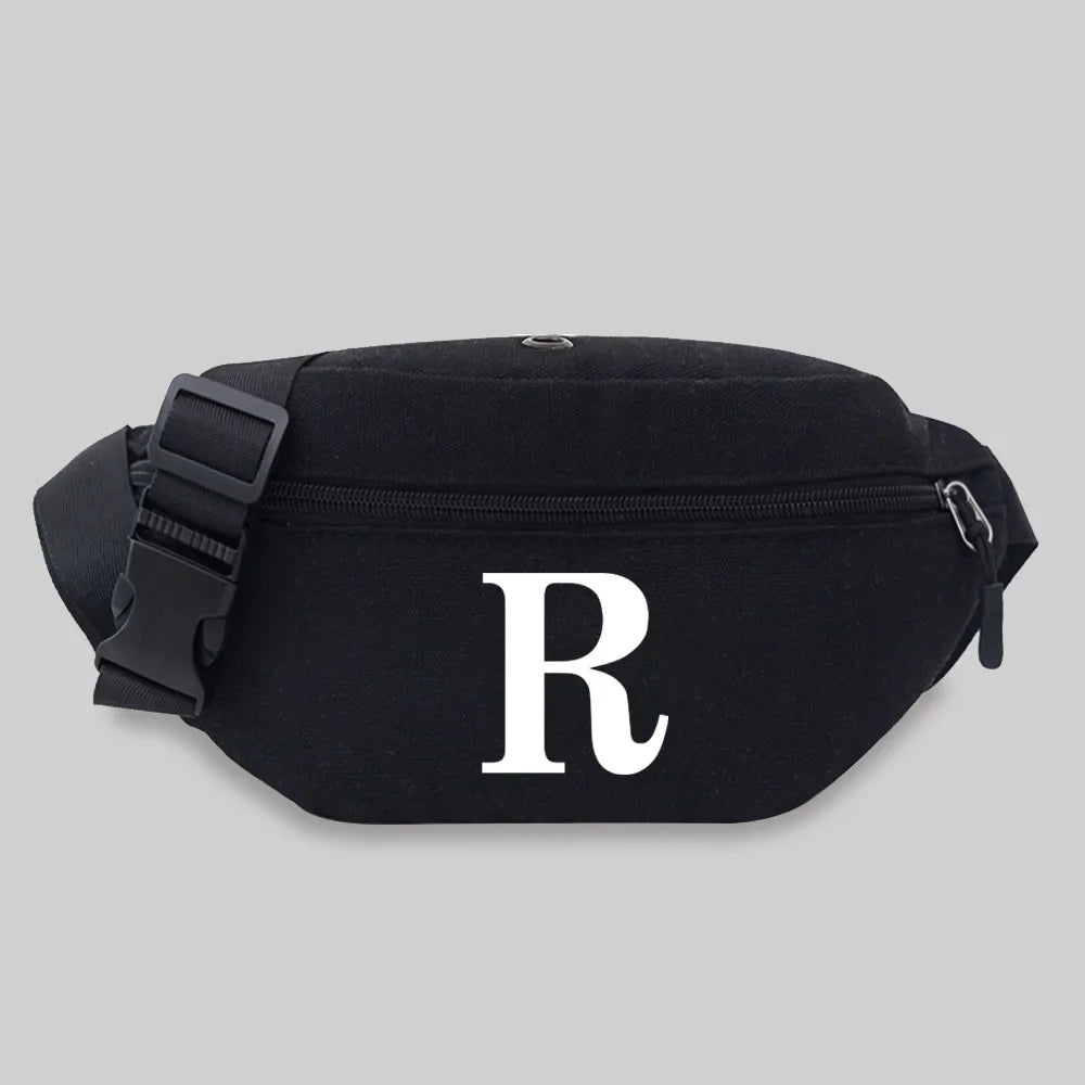 Women Travel Waist Bag Letter Name Series Crossbody Bag
