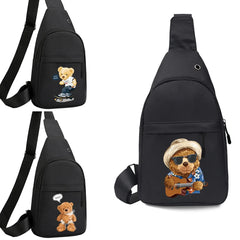 Bear Print Chest Pack Waist Pack Unisex Hip Bum Bag
