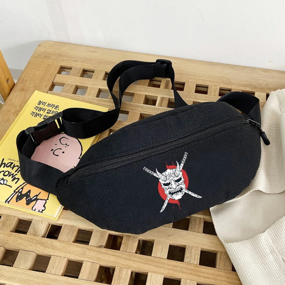 Monster Print Chest Waist Bag Mini Backpack Gym Sports Pack