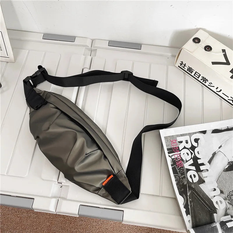 Chest bag men's fold solid shoulder bag