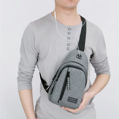 Canvas Crossbody Shoulder Bag Chest Pack Casual 7502 17X8X26cm