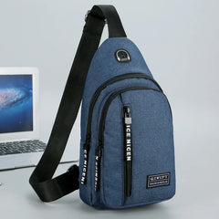 Canvas Crossbody Shoulder Bag Chest Pack Casual 7502 17X8X26cm