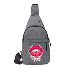 Men Outdoor Sport Chest Pack Printed Pouch Case Coin Purse Lipstick Organizer