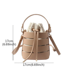 Mini Drawstring Bucket Bag for Women Shoulder Travel