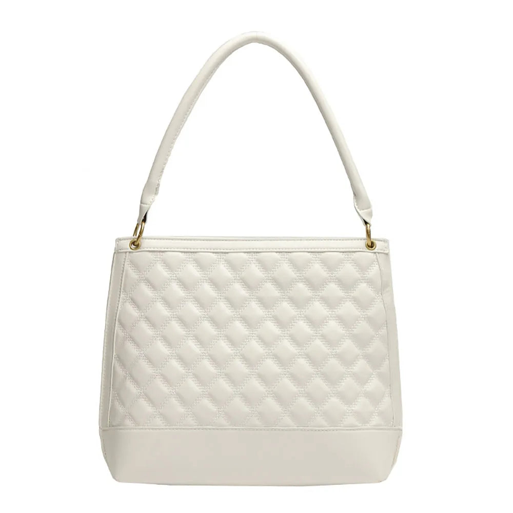 Plaid Diamond Bucket Bag Women Shoulder Bag Large Capacity Tote Crossbody