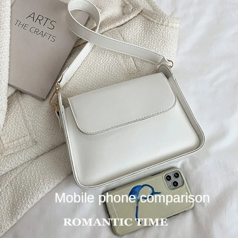 Women's Small Flap Shoulder Bag PU Leather Handbag Clutch Crossbody Purse