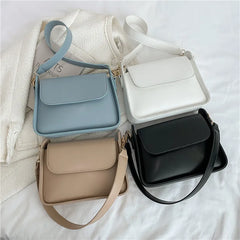 Small Flap Shoulder Bag PU Leather Handbag Clutch Crossbody Purse