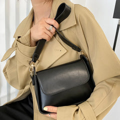 Small Flap Shoulder Bag PU Leather Handbag