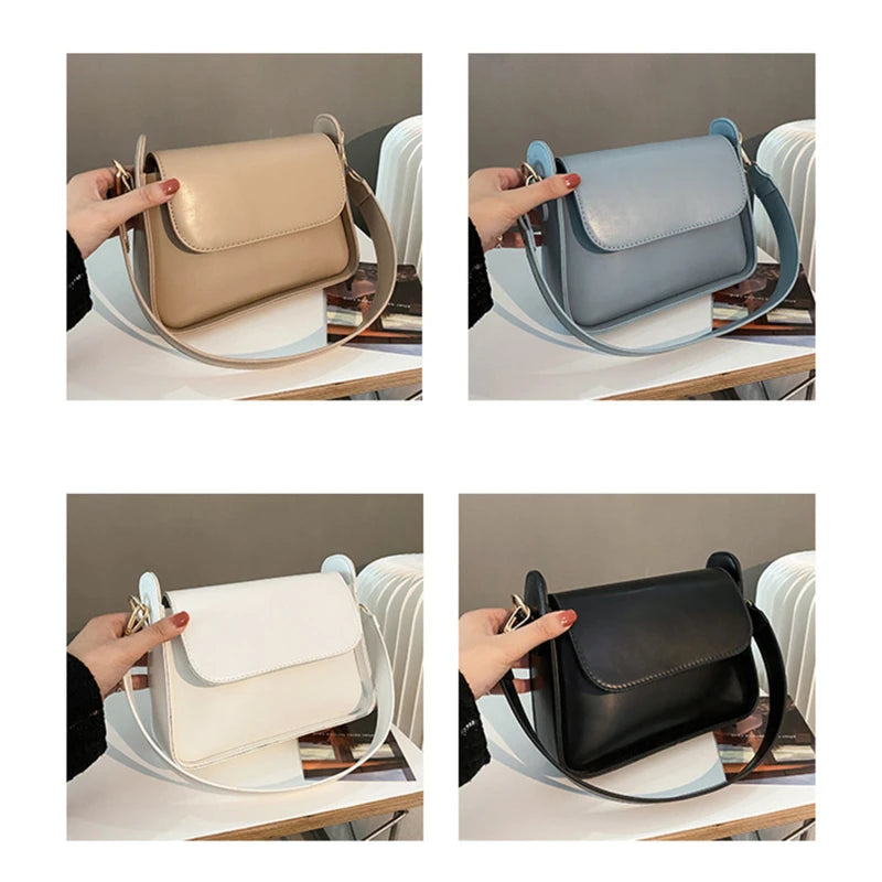 Small Flap Shoulder Bag PU Leather Handbag