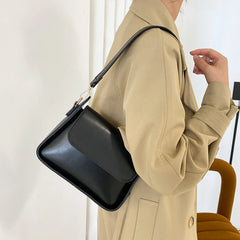 Small Flap Shoulder Bag For Women Solid Pu Leather Handbag Clutch Lady Crossbody