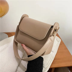 Small Flap Shoulder Bag For Women Solid Pu Leather Handbag Clutch Lady Crossbody