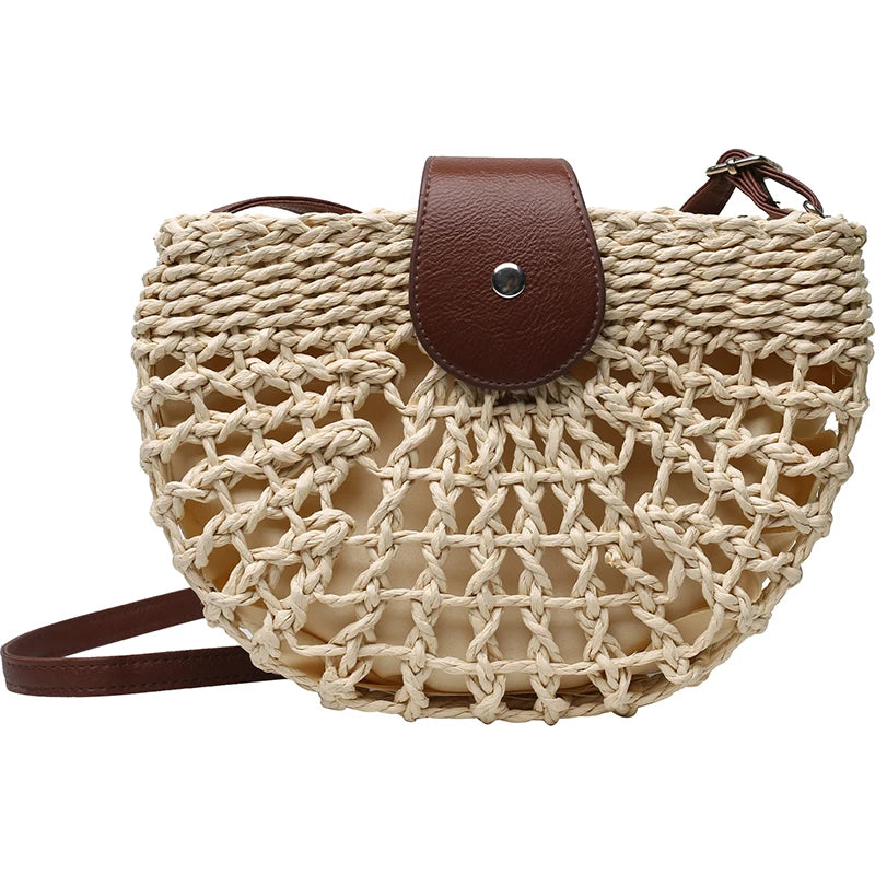 Straw Handbags For Women Large Capacity Crossbody Shoulder Woven Bags