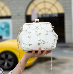 Lace Flower Mini Women Handbags Embroidered Crossbody Bag