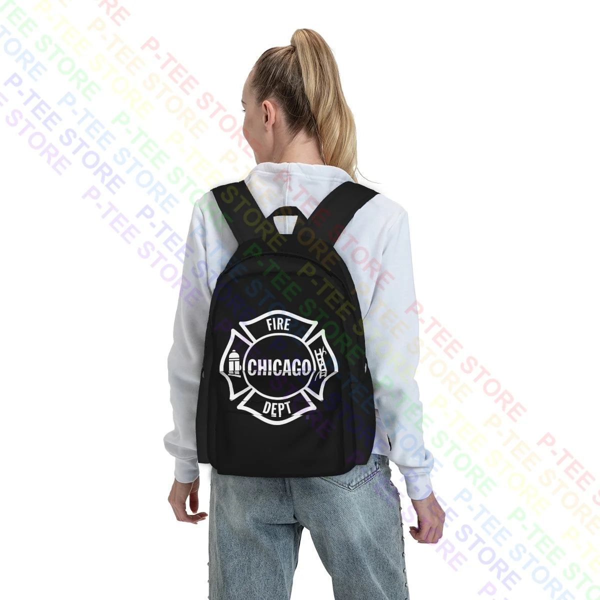 Chicago Fire Department Backpack, Eco Friendly Clothes Backpack