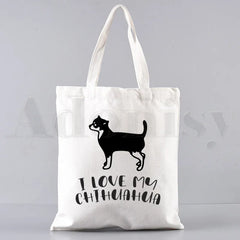 Chihuahua Funny Dog 90s Shoulder Bag for Women