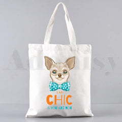 Chihuahua Funny Dog 90s Shoulder Bag for Women
