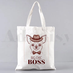 Chihuahua Funny Dog 90s Shoulder Bag for Women