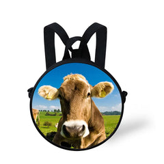 Children 3D Cow School Bag Kids School Bag Kindergarten Backpack