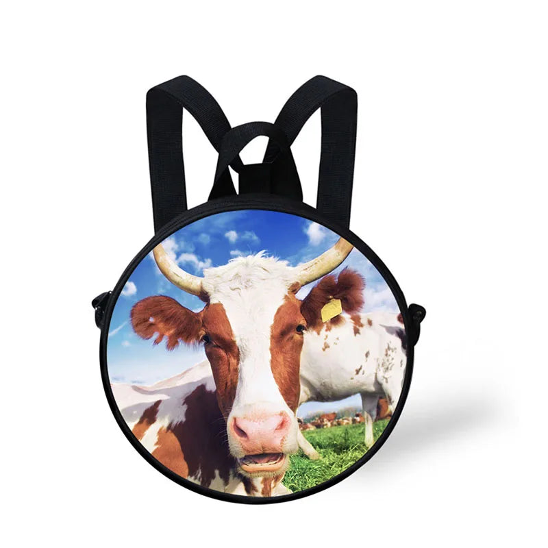 Children 3D Cow School Bag Kids School Bag Kindergarten Backpack