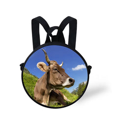 Children 3D Cow School Bag Kids School Bag Kindergarten Backpack