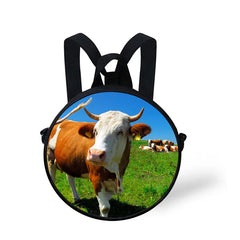 Children 3D Cow School Bag Kids School Bag Kindergarten Backpack