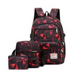 Kids Backpack 3 pcs Waterproof School Bags Set Boys Girls Schoolbag