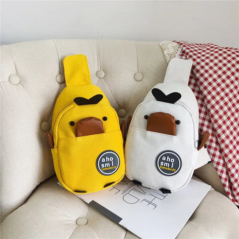 Kids School Bag Canvas Chest Bag Shoulder Bag Duck bag