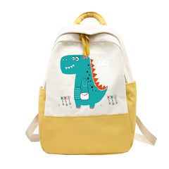 Kids Dino Backpack Canvas Anime Laptop Bag Boys Girls School Shoulder
