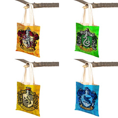Kids Eco Canvas Tote Bag Cartoon Animal Lady Shopper Shoulder Bag