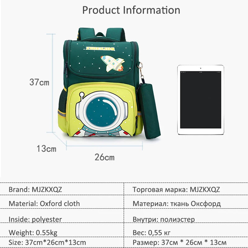 Orthopedic 3D Cartoon School Backpack For Kids