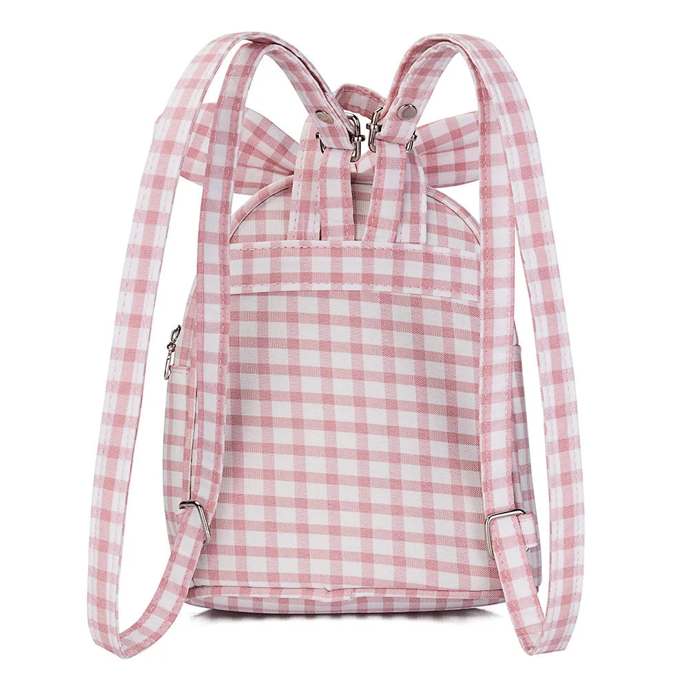 Kids Lattice Backpack Double Shoulder Bag
