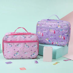 Unicorn Lunch Bag Thermal Insulated Tote Cooler Bento Pouch Container