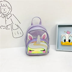 Mini Cartoon Unicorn Backpack Kids Kindergarten Hologram School Bag