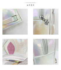 Mini Cartoon Unicorn Backpack Kids Kindergarten Hologram School Bag