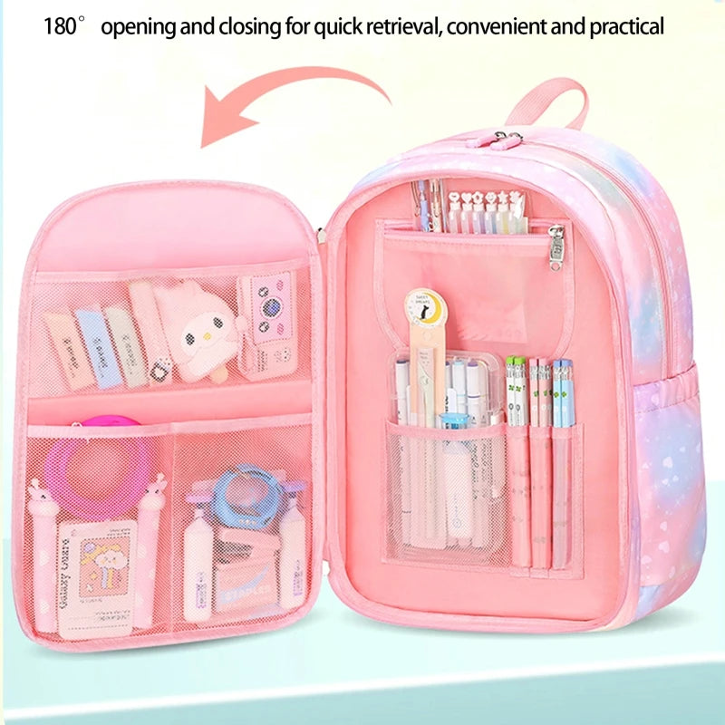 Kids Orthopedic School Bag Waterproof Backpack Boys Girls Mochila