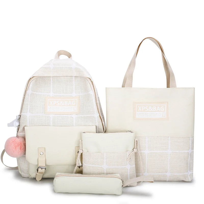 Printed Female Backpack for College Students
