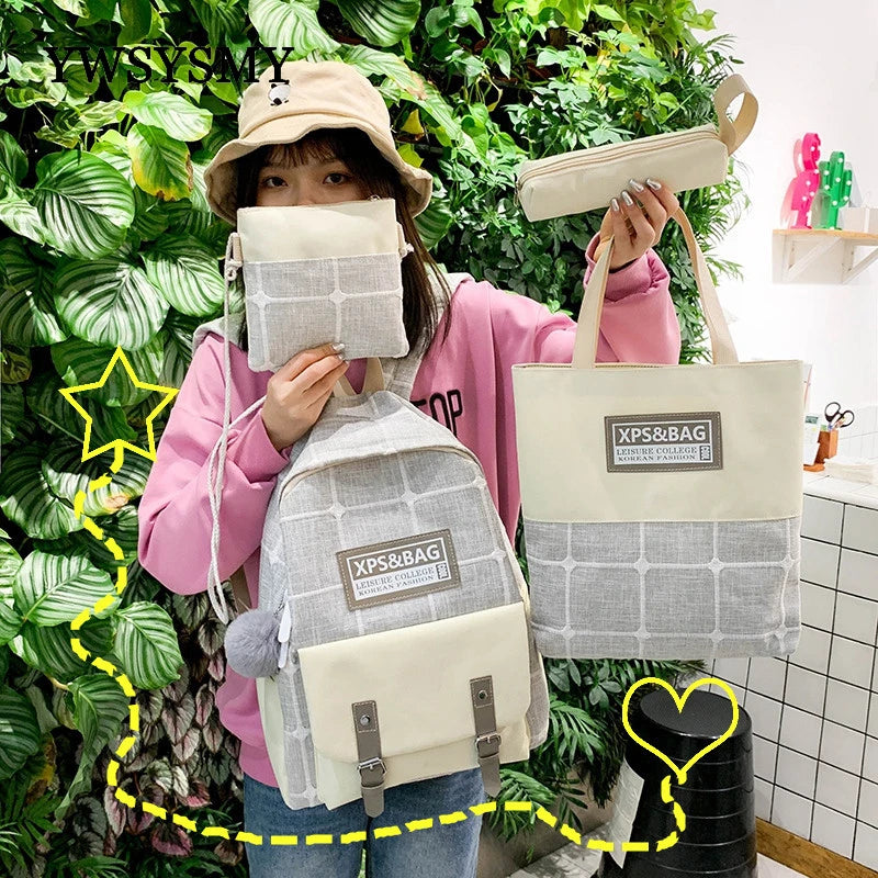Printed Female Backpack for College Students