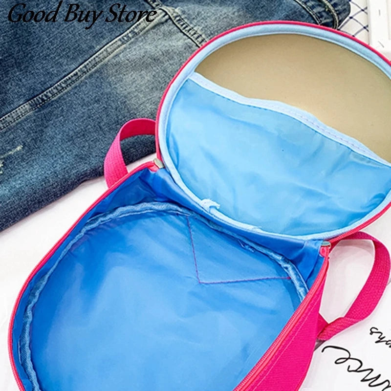 Donuts Shape School Bag for Kids, PU Leather Backpack, Cute Satchel