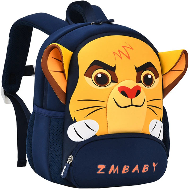 3D Cartoon Animal Lion Baby Backpack Kindergarten Schoolbag Kids Backpack