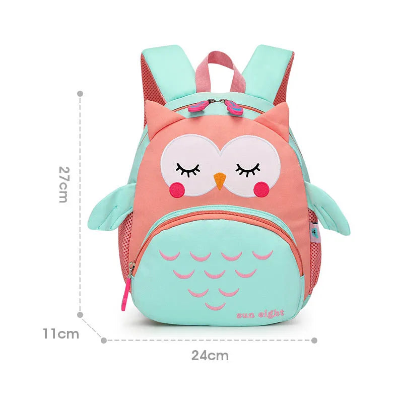 3D Cartoon Animal Baby Backpacks for Kids - Kindergarten Schoolbag