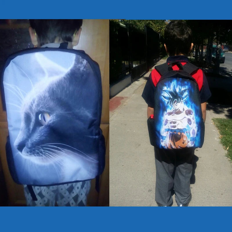 Galaxy Cat Prints School Bag for Girls