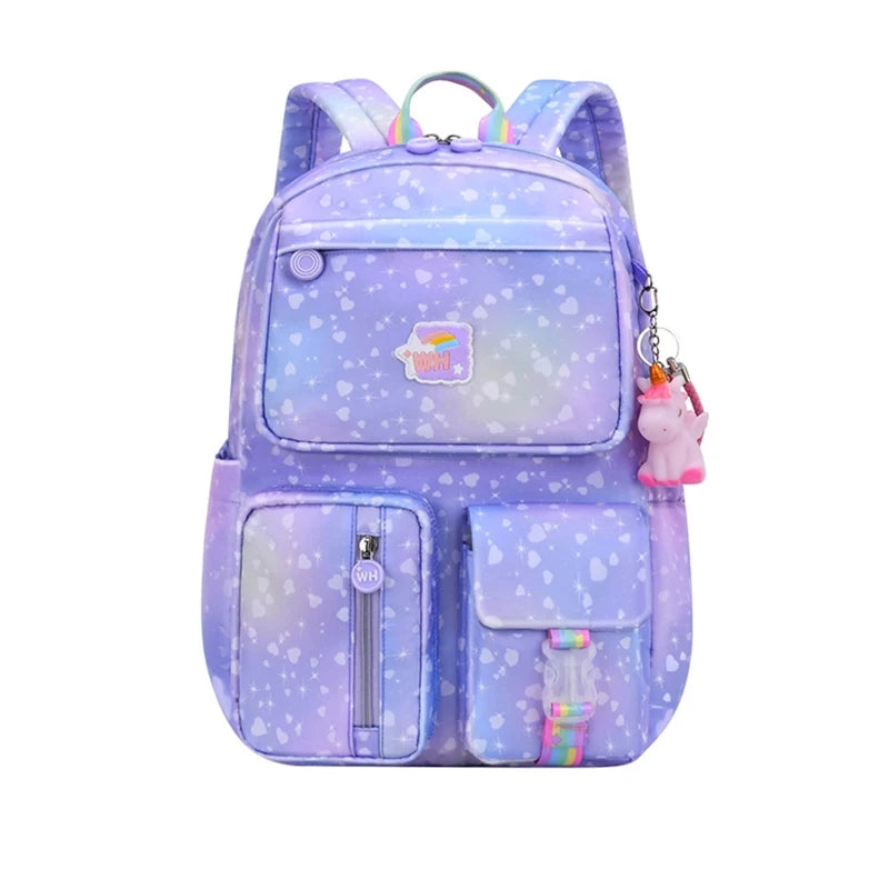 Girls Kids Backpack Elementary Bookbag Anti-theft School Bags for Children