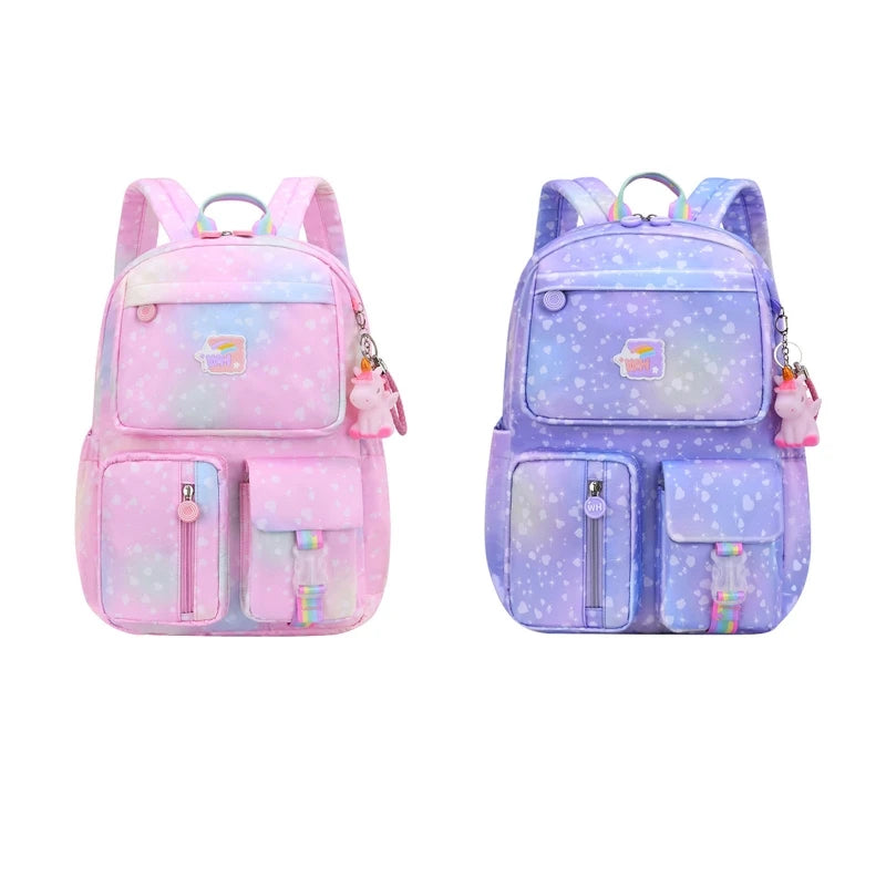 Girls Kids Backpack Elementary Bookbag Anti-theft School Bags for Children